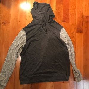 Two-tone gray hoodie